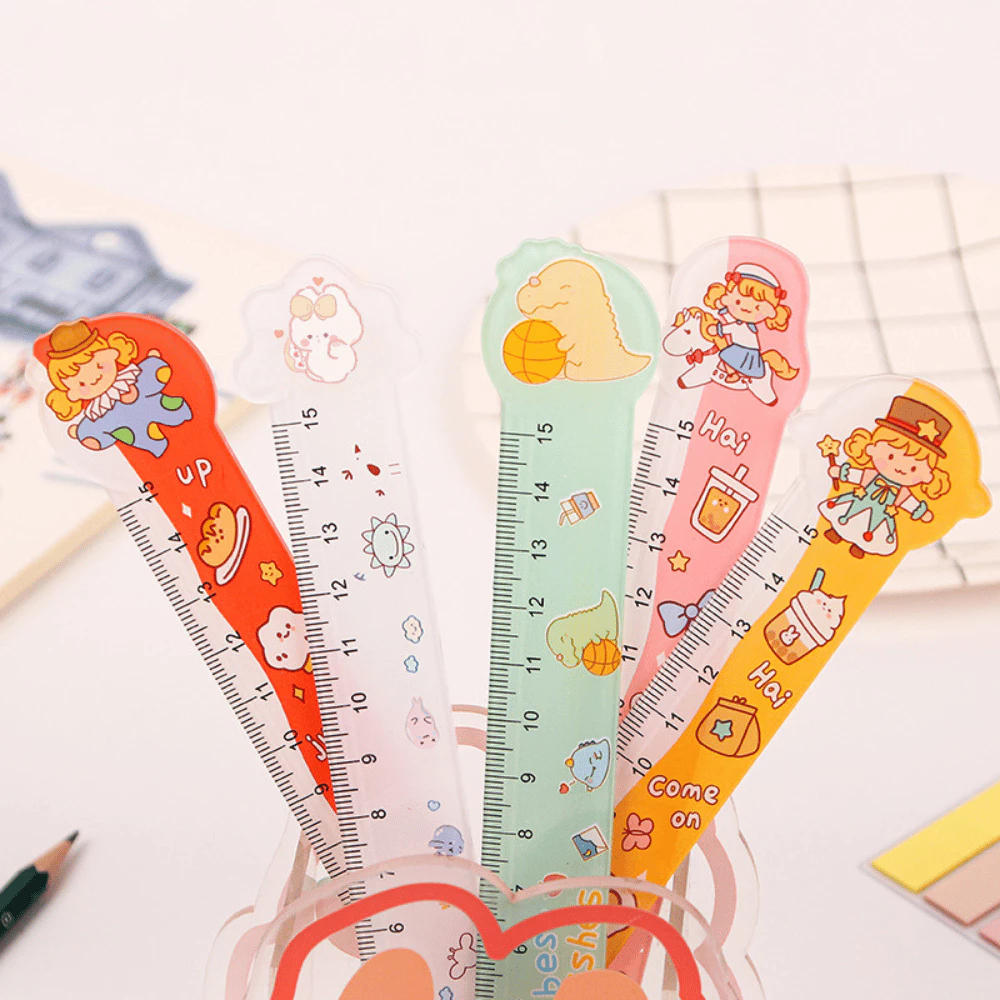 Thước kẻ đa năng, Thước kẻ - Bộ thước kẻ capybara 15cm hoạt hình siêu đáng yêu