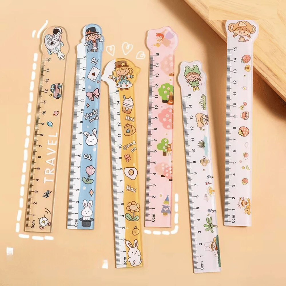 Thước kẻ, Thước kẻ đa năng - Bộ thước kẻ capybara 15cm hoạt hình siêu đáng yêu