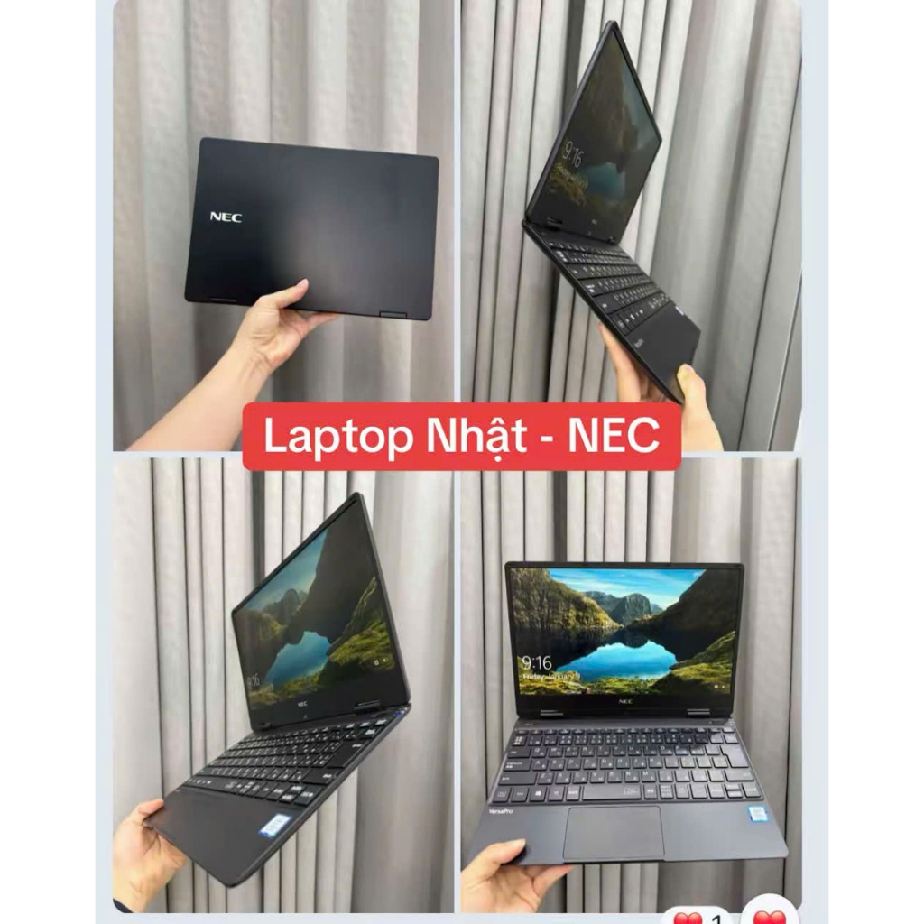 Máy tính - Laptop Nec Nhật core i5-8th, ram 8gb, ssd 128g màn fullhd 12,5inch, máy tính văn phòng