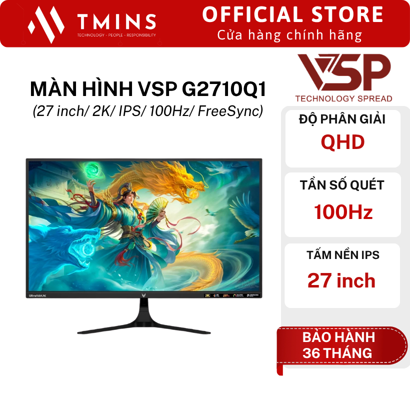 Màn Hình VSP G2710Q1 (27 inch/ 2K/ IPS/ 100Hz/ FreeSync) - Hàng chính hãng