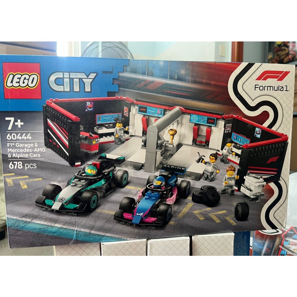 Mô hình City - 60444 - F1 Garage & Mercedes-AMG & Alpine Cars - Lego