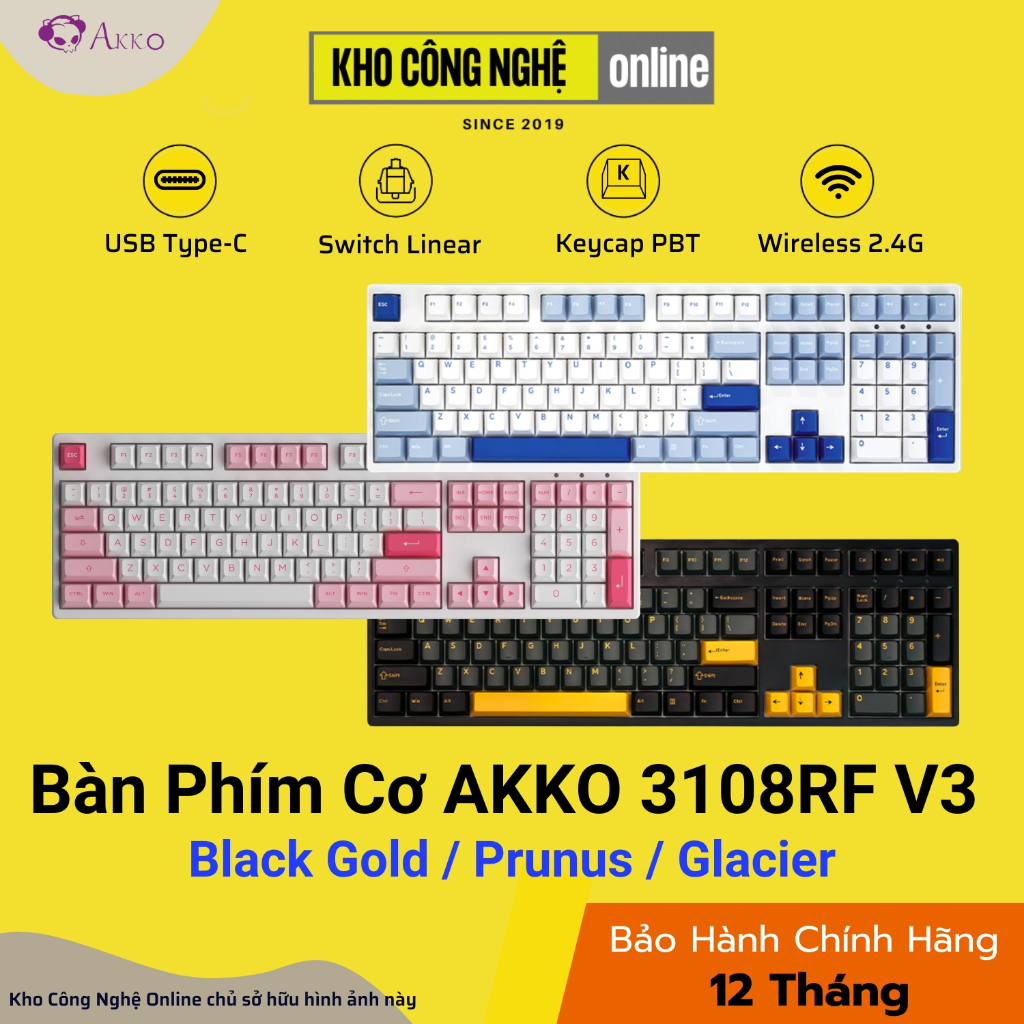 Bàn Phím Cơ AKKO 3108RF V3 Prunus Lannesiana - Hàng Chính Hãng