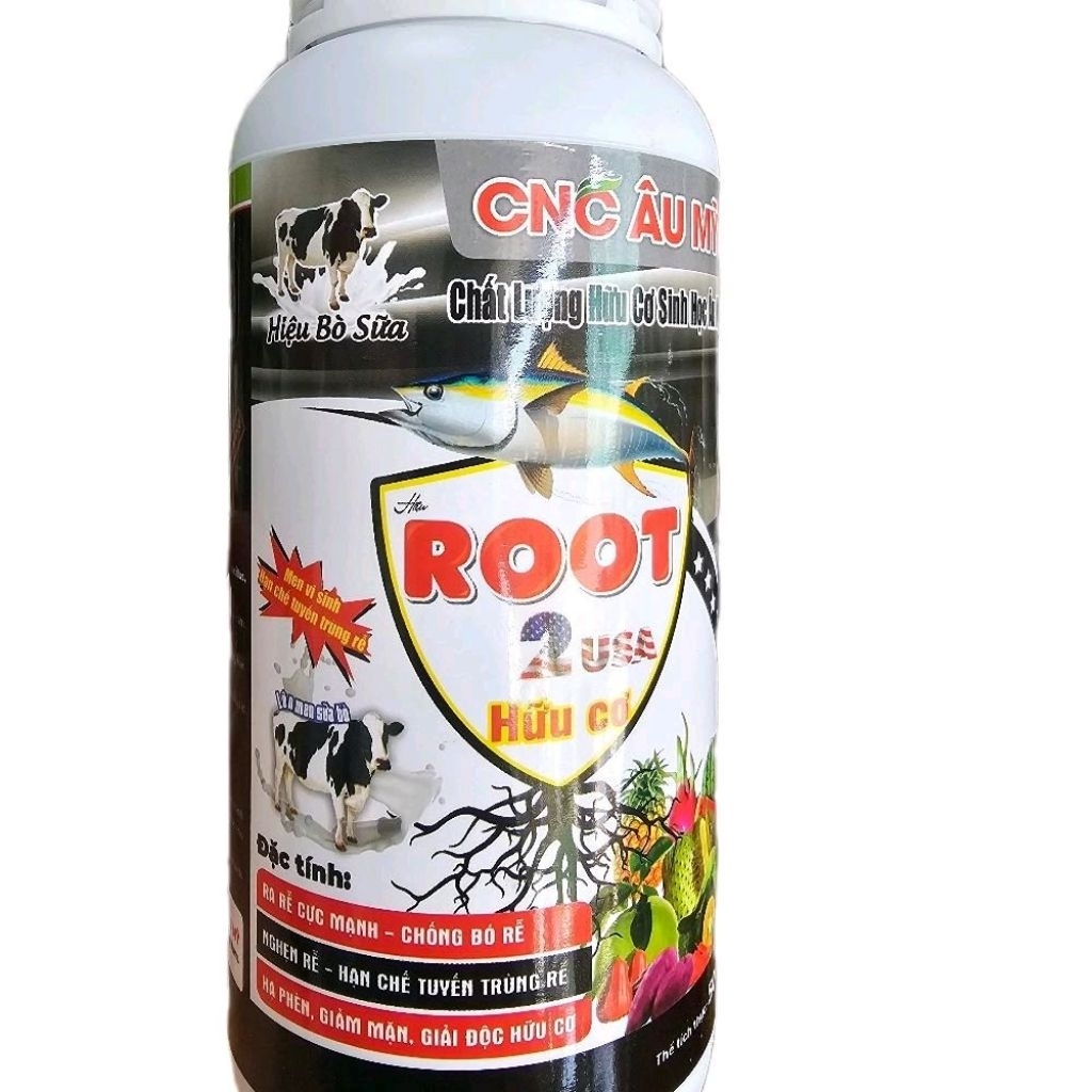 1 chai root 2 hữu cơ 500ml, ra rễ, nhú đọt, hạn chế bó rễ, hạ phèn giảm mặn