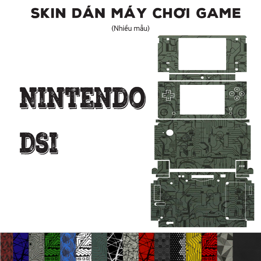 Skin dán Nintendo DSi (Nhiều mẫu) | Miếng dán Film 3M cho máy chơi game PC Handheld