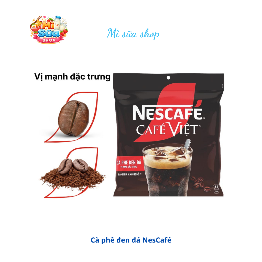 Túi Cà Phê Việt Đen Đá Hoà Tan NESCAFE Cafe Việt 35 gói X 16g