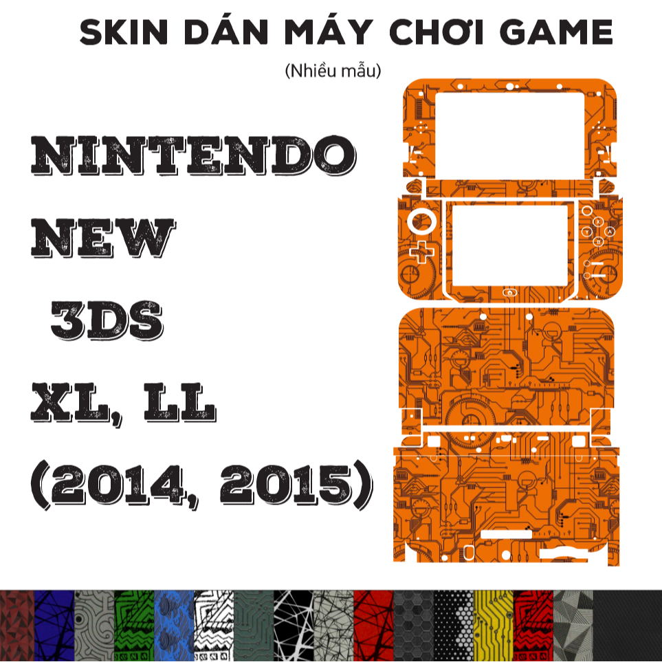 Skin dán Nintendo New 3DS XL, LL (2014, 2015) (Nhiều mẫu) | Miếng dán Film 3M cho máy chơi game PC H