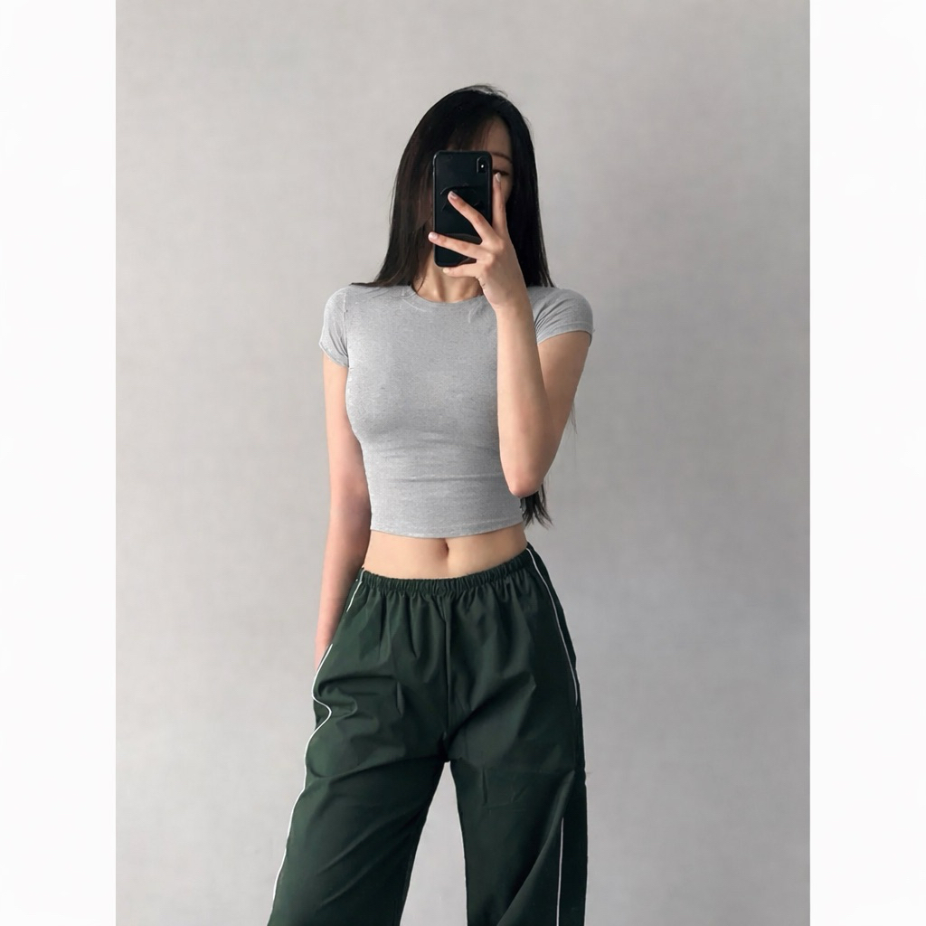 PQ06-Áo thun cổ tròn(cổ thấp) crotop ôm tay ngắn basic chất bozip cá tính sexy - PQ store | BigBuy360 - bigbuy360.vn