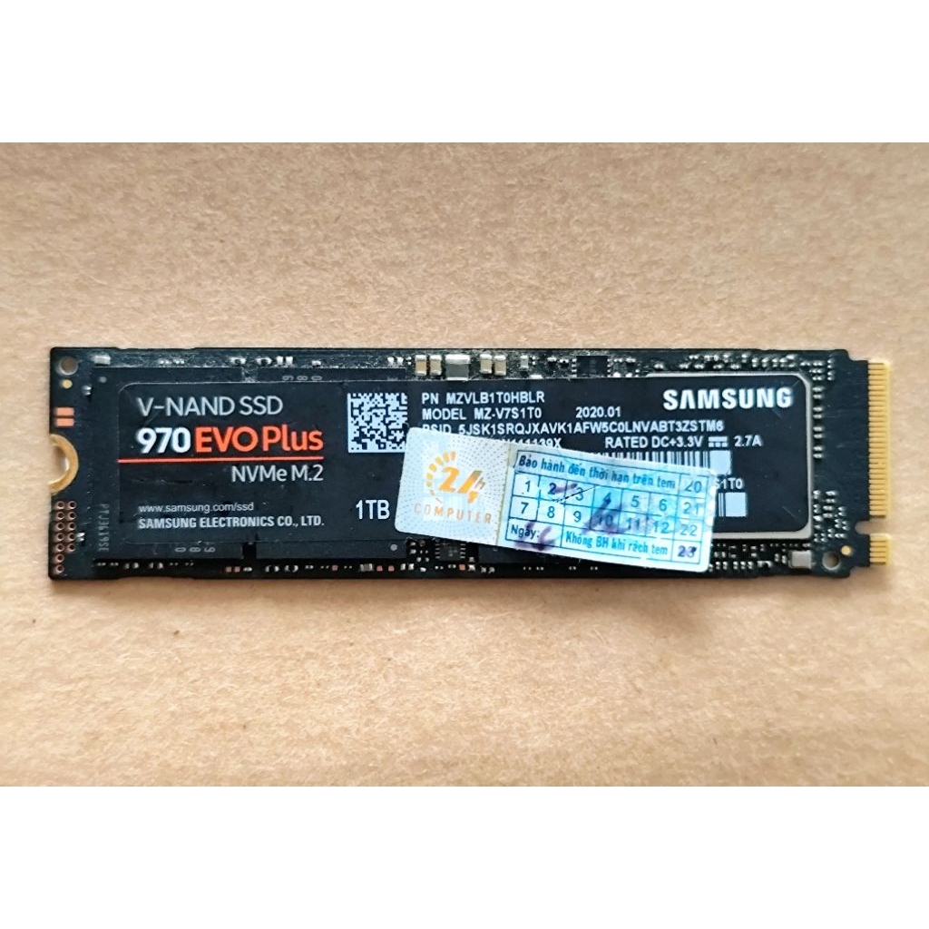 ssd nvme 1tb Samsung 970 evo plus sức khoẻ 100%