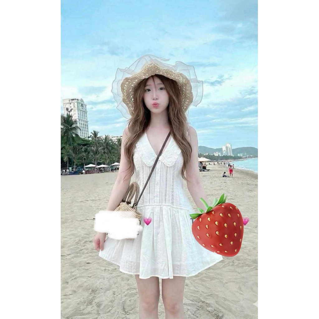 váy trắng zara babydoll siêu xinh chất cực mát