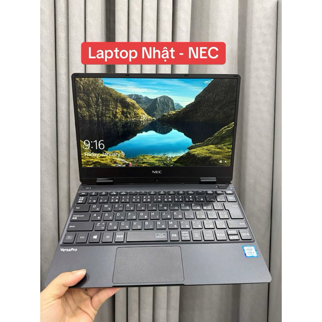 Máy tính - Laptop Nec Nhật core i5-8th, ram 8gb, ssd 128g màn fullhd 12,5inch, máy tính văn phòng