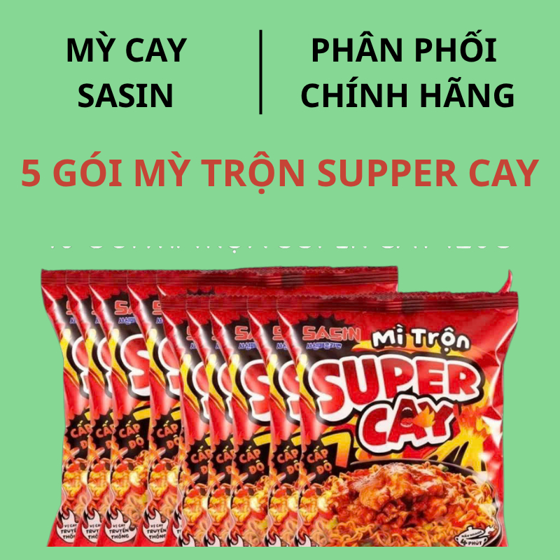 [ 5 GÓI ] MÌ TRỘN SASIN SUPER SIÊU CAY CẤP ĐỘ 7