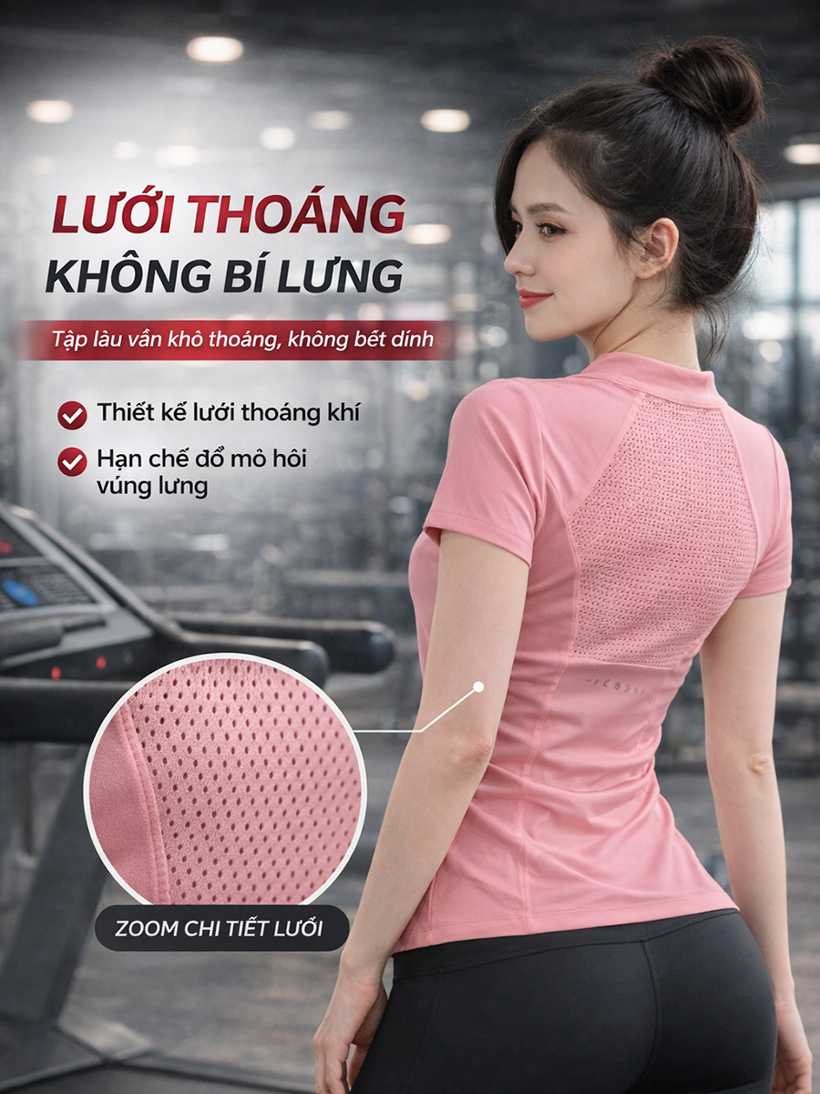 S11D-6N — Set đồ tập nữ áo khóa kéo & quần legging 2