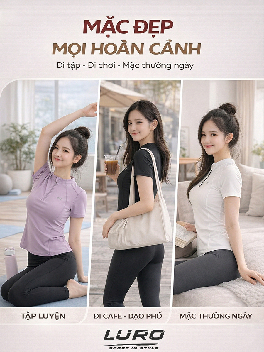 S11D-6N — Set đồ tập nữ áo khóa kéo & quần legging 4