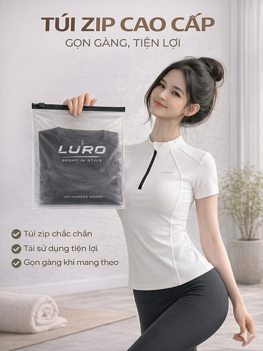S11D-6N — Set đồ tập nữ áo khóa kéo & quần legging 7