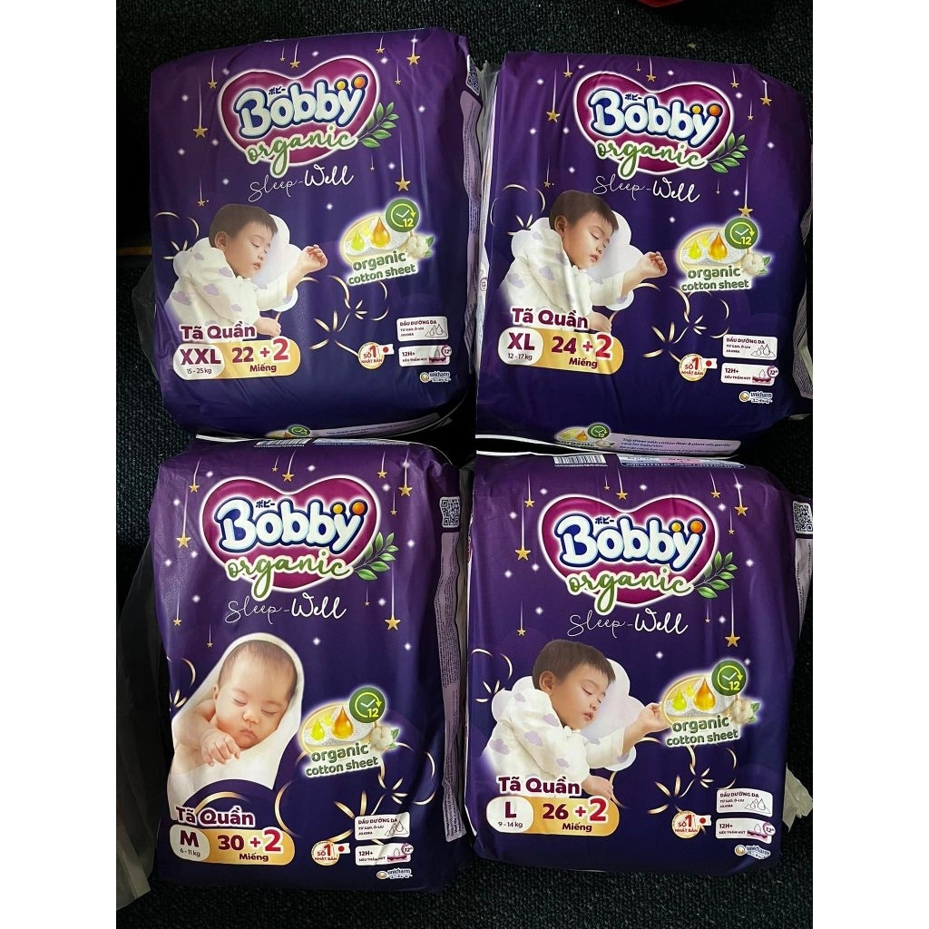 Tả quần bobby organic Sleep well M/L/XL/XXL