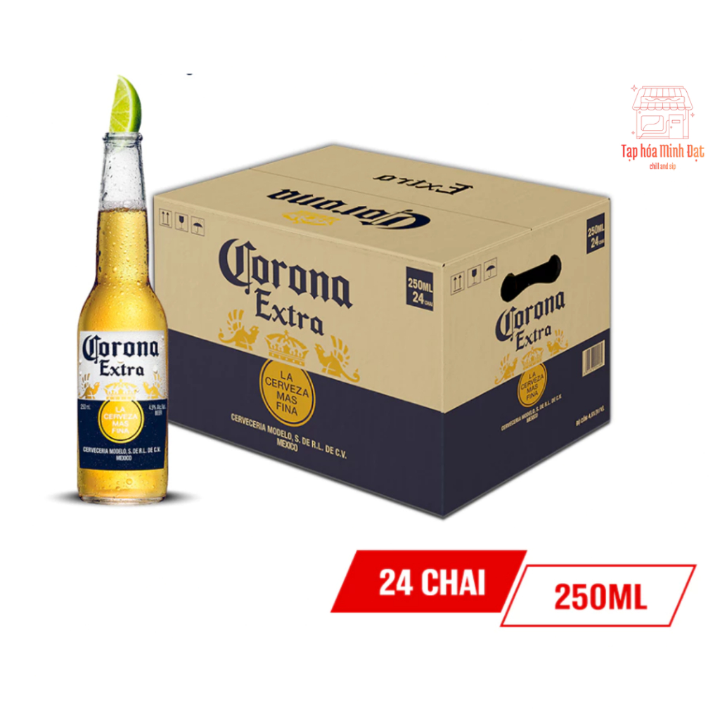[HOẢ TỐC] Nồng Độ Cồn 4.5% - Bia Corona Extra nhập khẩu thùng 24 chai (250ml/chai)