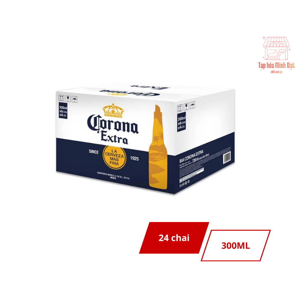 Thùng 24 Chai Bia Corona Extra - Nhập khẩu - Nồng Độ Cồn 4.5%