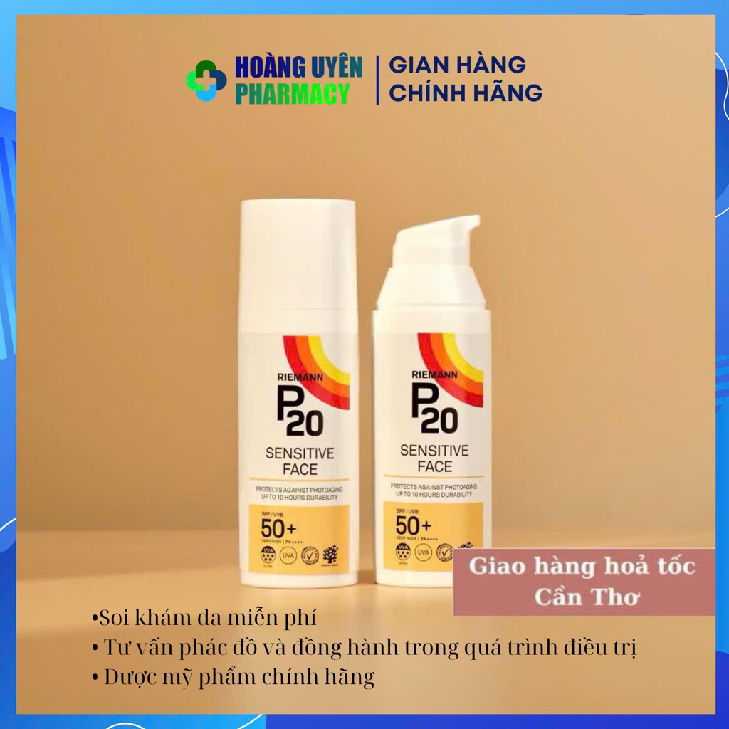 Riemann P20 Kem chống nắng Sensitive Face SPF50+ PA++++ 50g