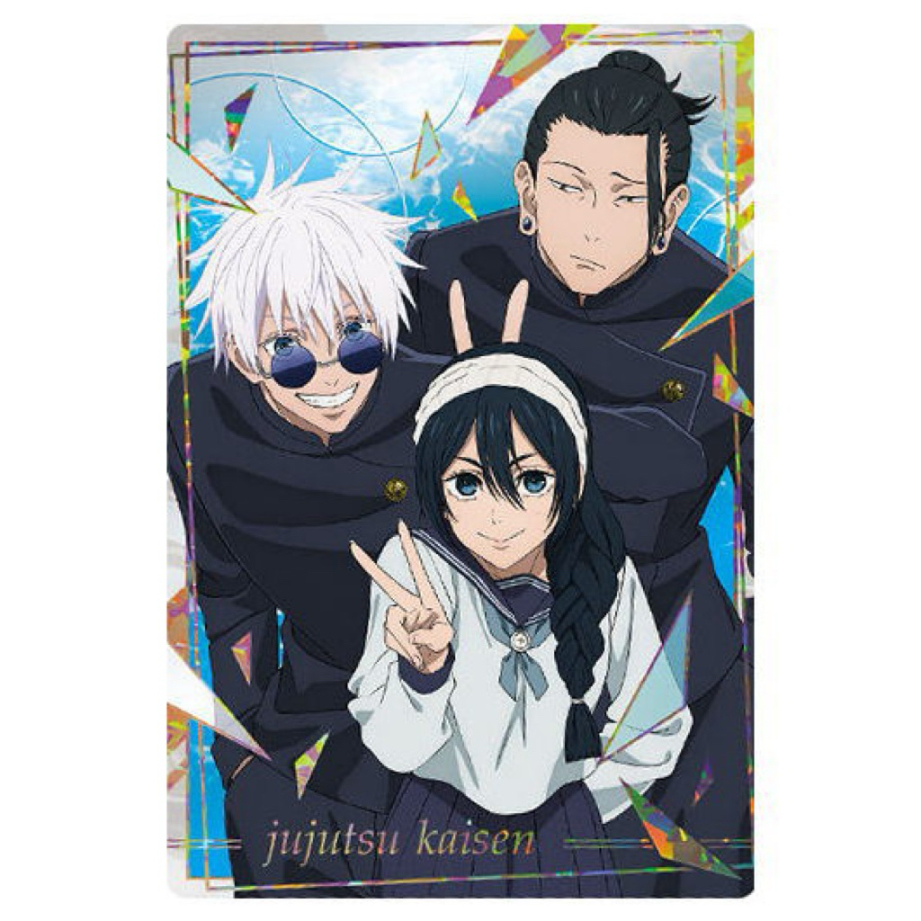 Thẻ metal wafer SP Jujutsu kaisen bộ 3 Gojo x Amanai x Geto