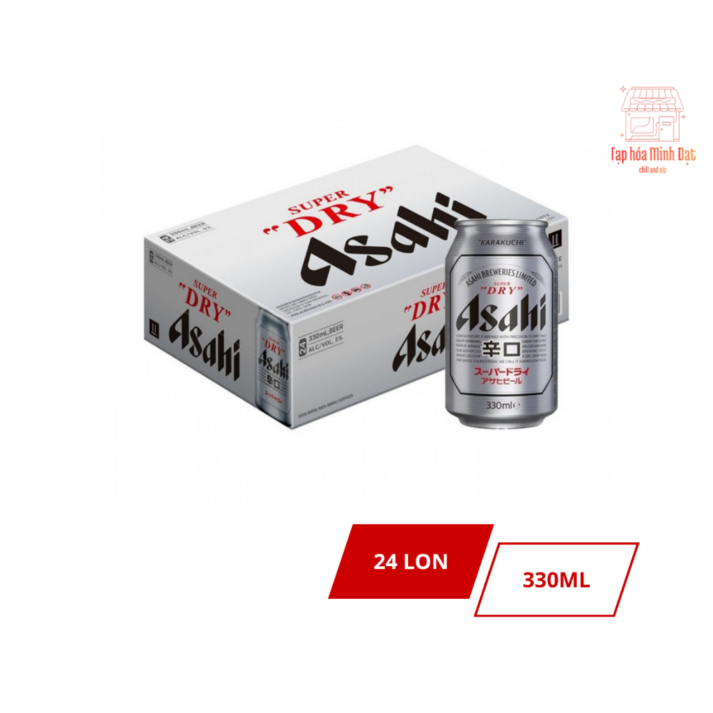 [HOẢ TỐC] Bia Asahi Super Dry Nhập Khẩu - Thùng 24 Lon - Cam Kết Chính Hãng