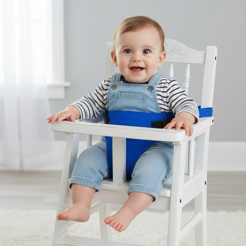 Baby Seat Belt - Multi-function Baby High Chair Safety Belt, thick PU coated fabric