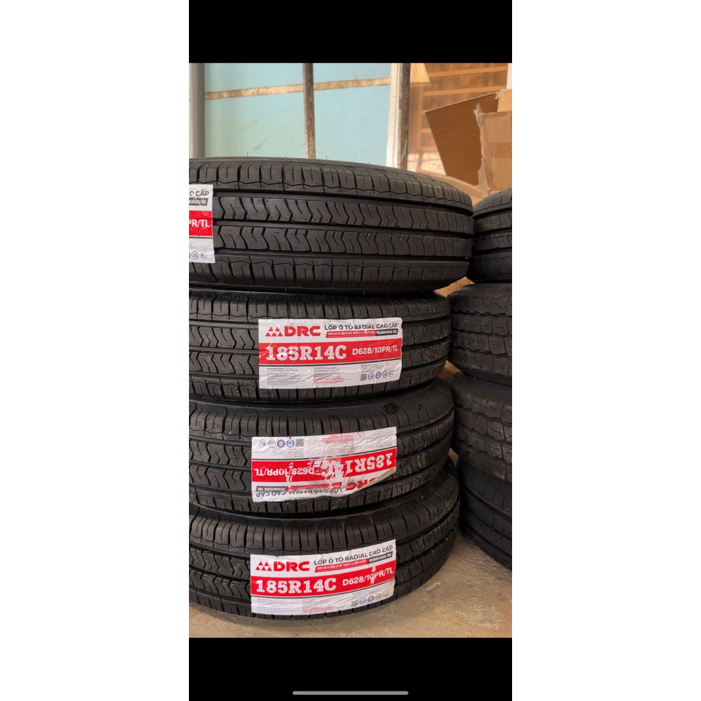 Lốp tải không săm kẽm DRC 185R14C, Chịu tải khỏe, chạy bền, tiết kiệm nhiên liệu