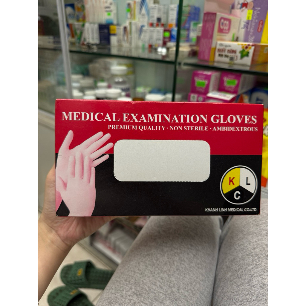 [CHÍNH HÃNG] Găng tay latex examination gloves (Hộp 100c) HHANH PHARMA