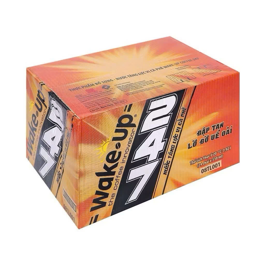 Thùng 24 chai Nước tăng lực vị cafe Wakeup 247 330ml