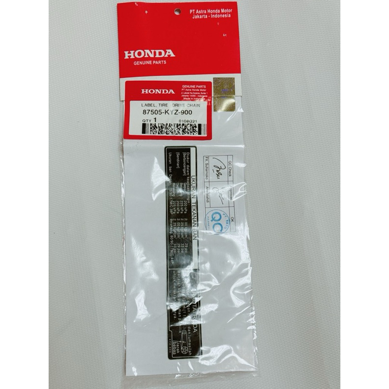 TEM THÔNG SỐ CHẮN XÍCH SUPRA 125 FI / WAVE 125I MẬP-