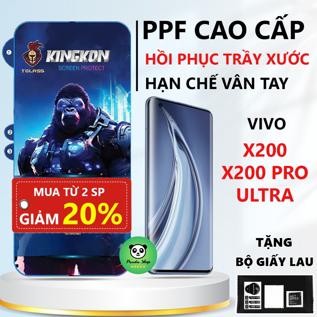 Miếng dán PPF màn hình cao cấp Vivo X200/ X200 PRO/ X200 ULTRA full màn, hồi phục trầy xước-Pancase