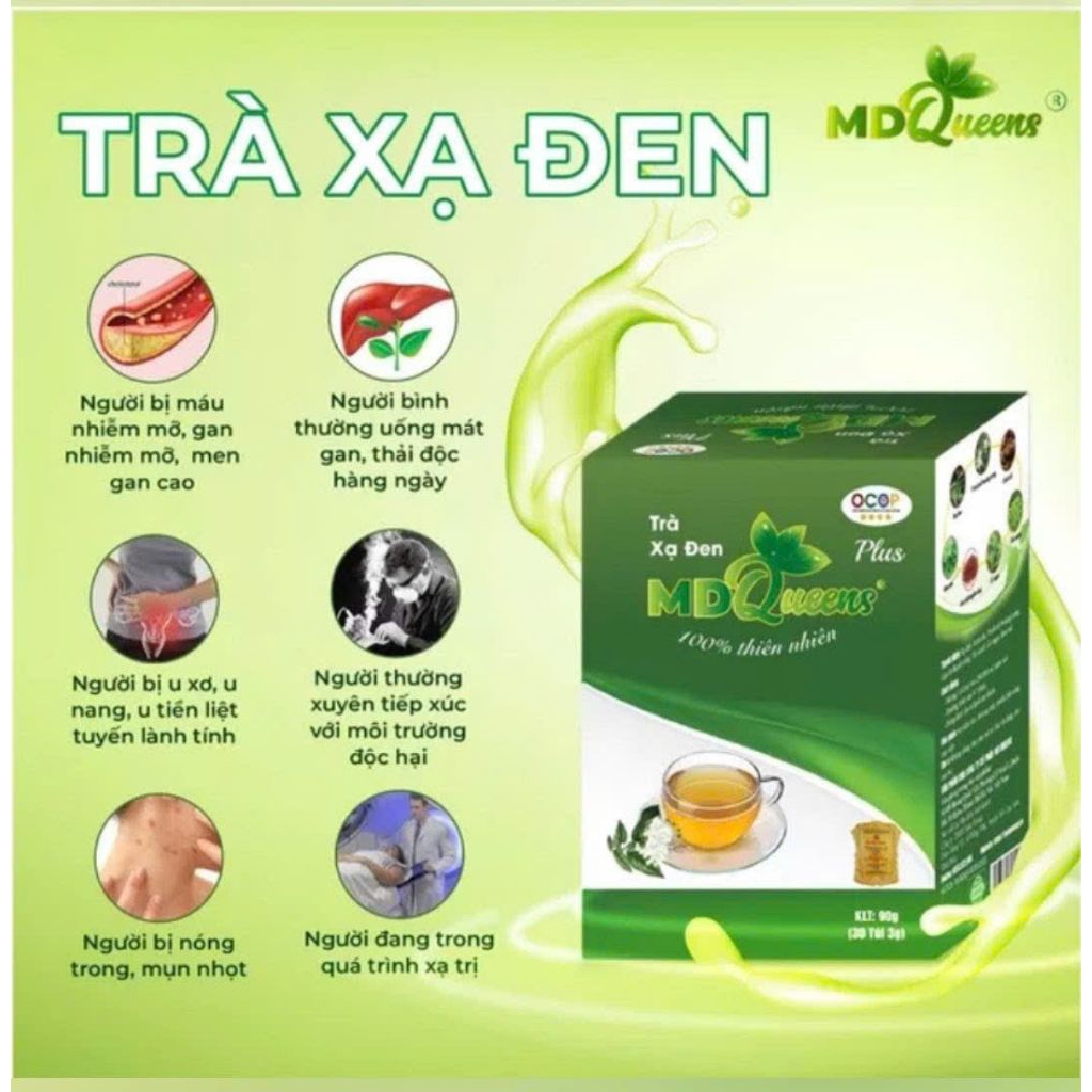 Combo 20 hộp Trà Xạ Đen MDQueens 30g túi lọc. Trà mát gan thải độc thanh lọc cơ thể