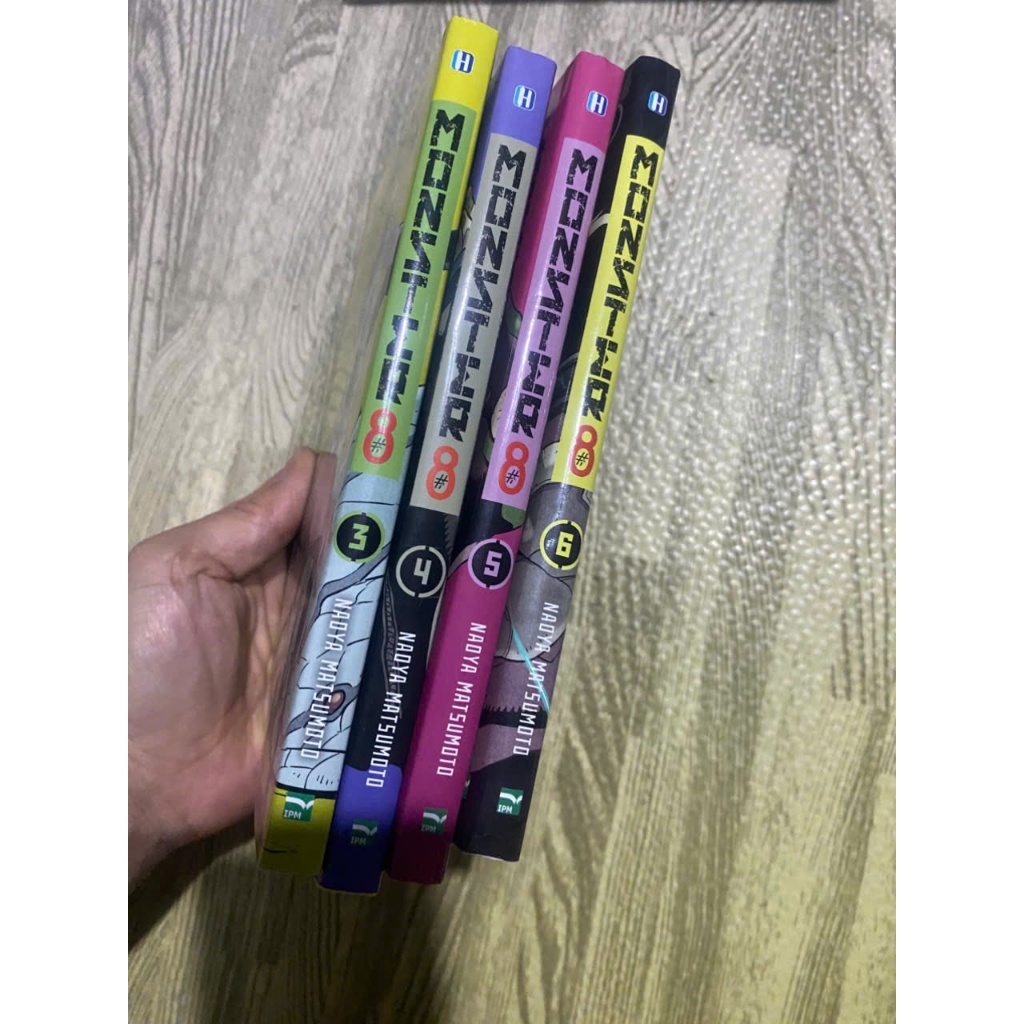 Bộ 4q vở tr.tr Monster 8 Mon8 Tập 3-6 bản bright - monster8 Kaiju quái vật số 8