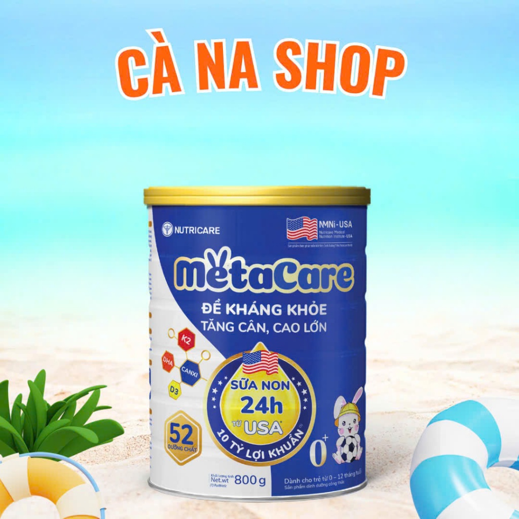 Sữa bột Metacare xanh-Nutrcare 800g
