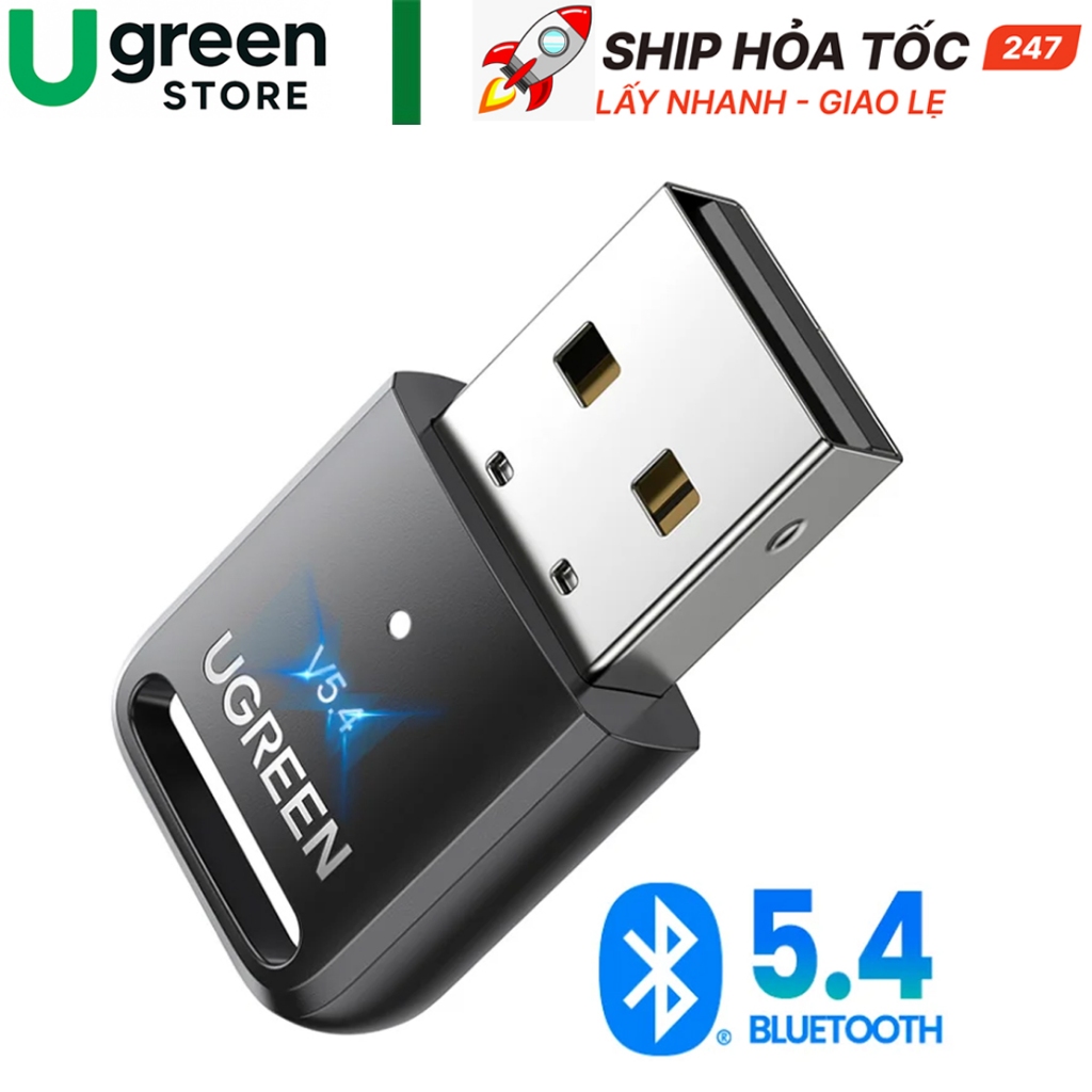 USB Bluetooth 5.0 UGREEN 80889 – Thu Phát Bluetooth Cho PC Laptop, Kết Nối Không Dây, Chính Hãng