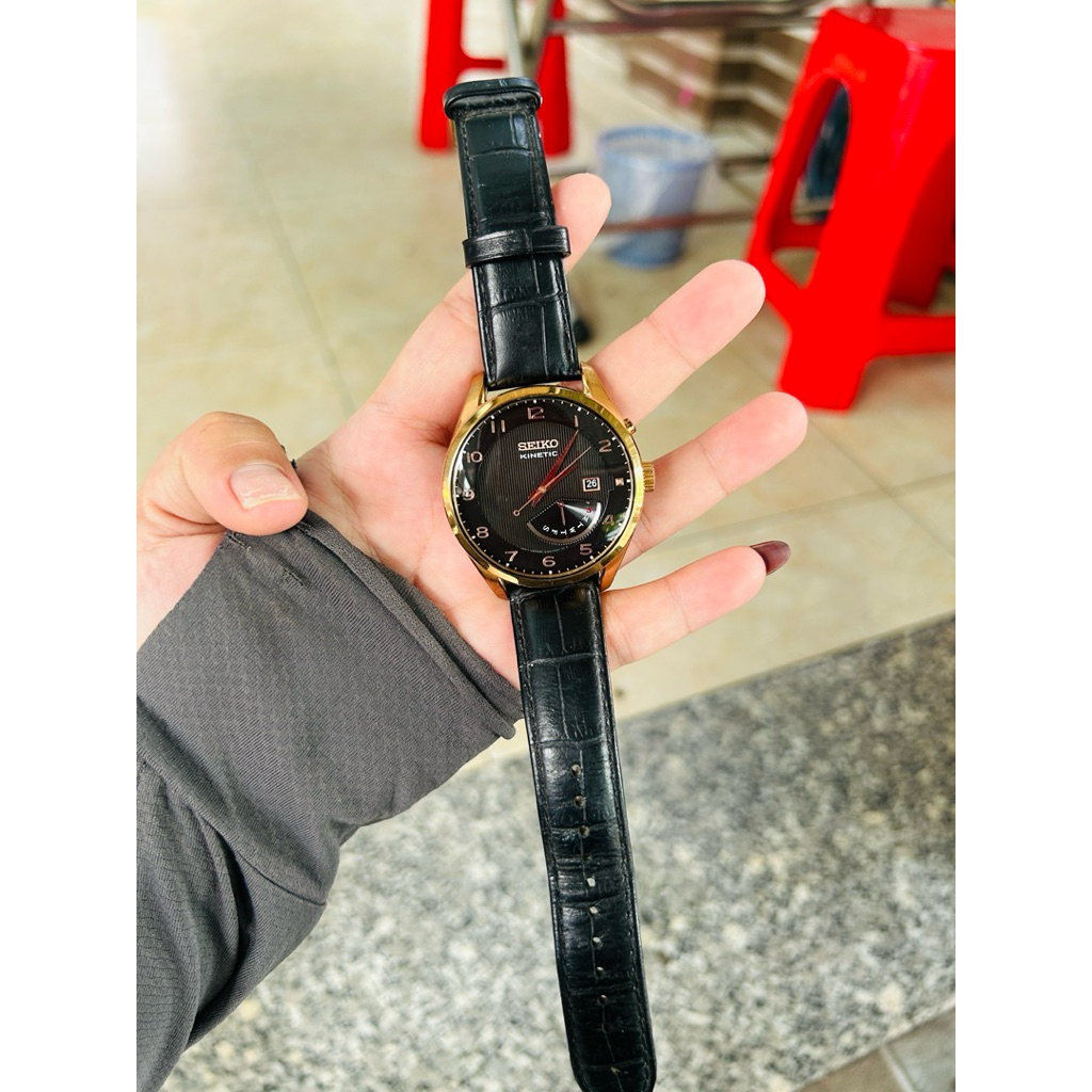 Đồng hồ Nam Seiko Kinetic 5M84  Chính hãng mặt size : 42mm  (Hàng 2nd)