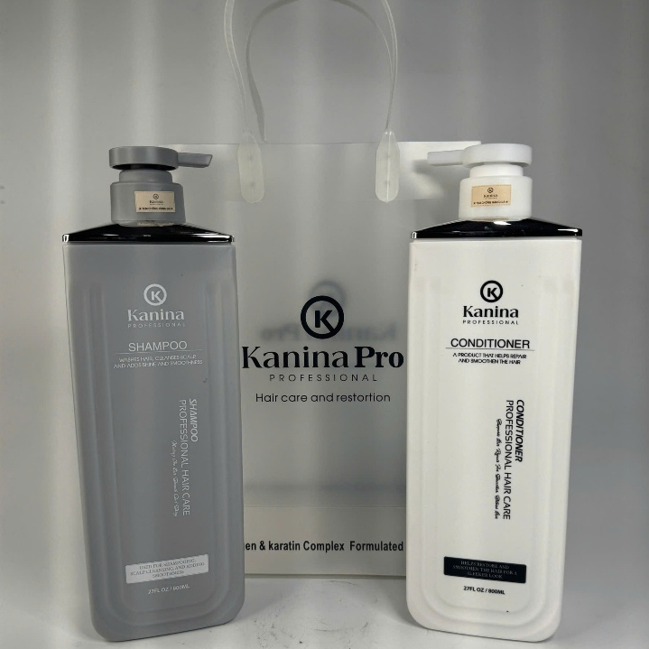 Bộ Dầu Gội & Xả Kanina Professional Hair Care 800ml. giúp làm sạch da dầu, cung cấp dưỡng chất cho t