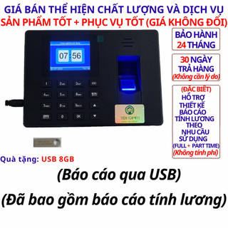 Máy Chấm Công Vân Tay 911. Shop Sẽ Gọi trực tiếp tính Lương Fultime + Partime -Tặng USB8GB
