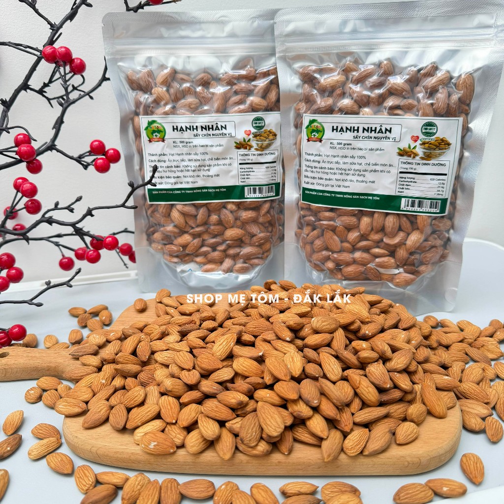 HẠT HẠNH NHÂN MỚI NGON (SẤY CHÍN - SỐNG - RANG BƠ)