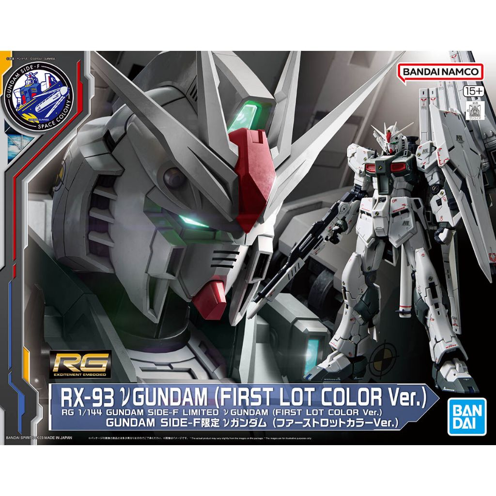 Mô Hình BANDAI GUNDAM SIDE-F LIMITED RG 1/144 RX-93 Nu GUNDAM (FIRST LOT COLOR Ver.)