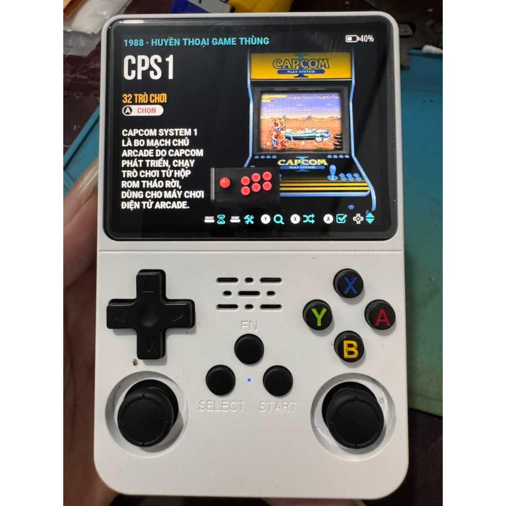 Máy chơi game r36s full box bản real 2 chíp