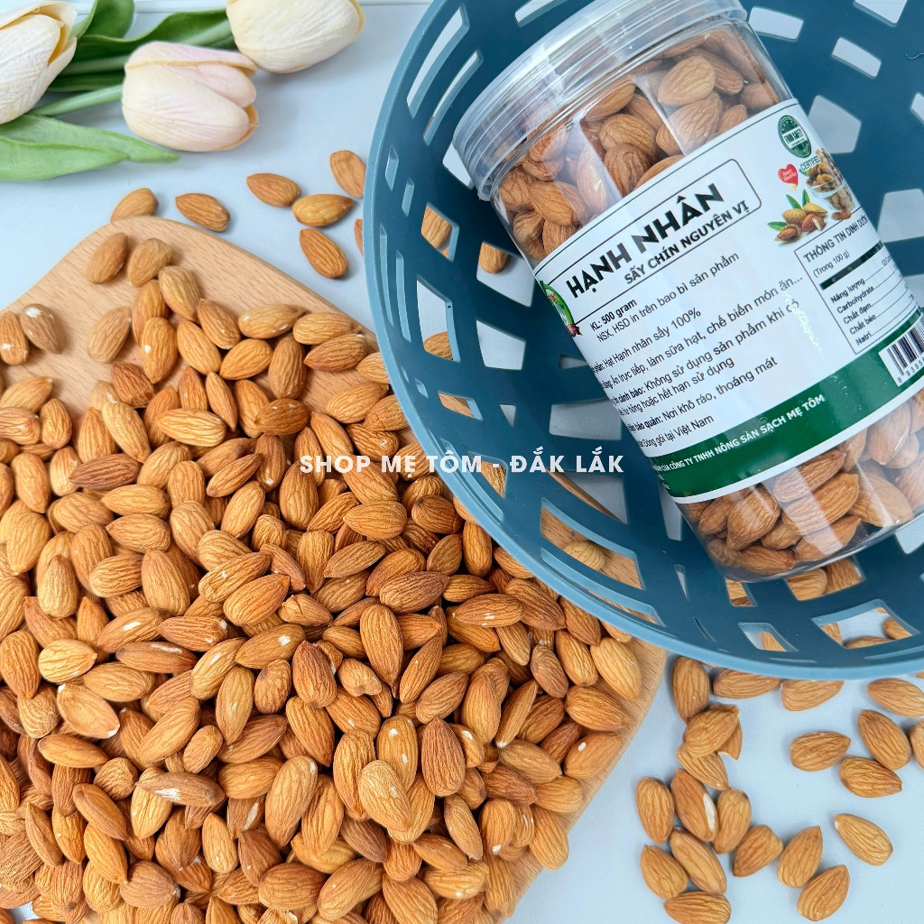 HẠT HẠNH NHÂN SHOP MẸ TÔM (GỒM: SẤY CHÍN - HẠT SỐNG - RANG BƠ VỎ MỎNG) (CÓ XUẤT HÓA ĐƠN CÔNG TY)