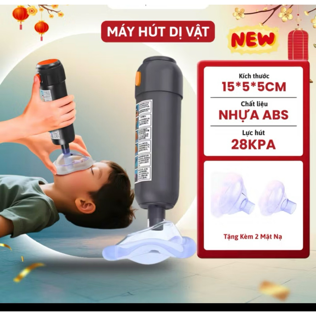 Dụng cụ hút dị vật mắc nghẹn cho trẻ em và người lớn (heimlich)