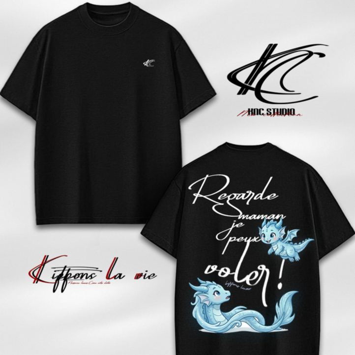 Kiffons La Vie – Regarde maman je peux voler – T-Shirt | KNC Studio | KLV Maison