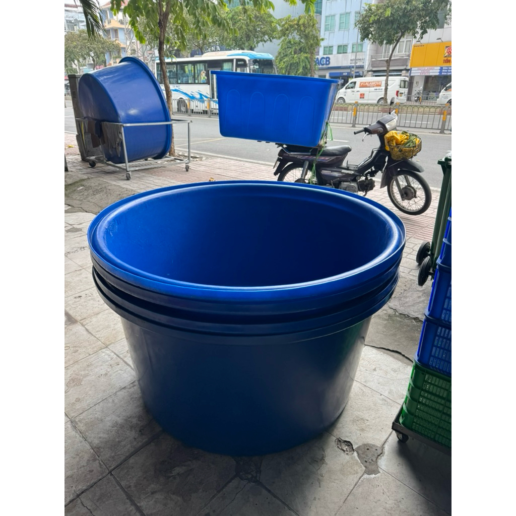 thùng nhựa tròn 200 lít , combo4 tank nhựa nuôi cá , bồn nhựa nuôi cá