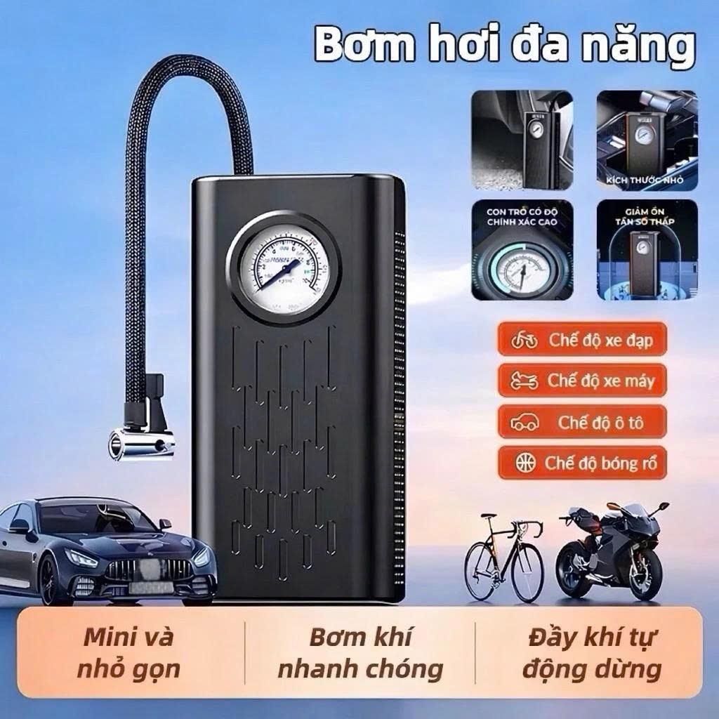 Máy bơm lốp ô tô , Máy bơm lốp Mini có độ chính xác cao Bơm bơm hơi điện tử bơm hơi nhanh cho xe máy, xe đạp, ô tô | BigBuy360 - bigbuy360.vn