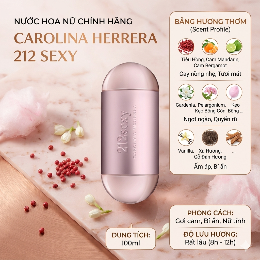 (Chiết) Nước Hoa Nữ Carolina Herrera 212 Sexy Women EDP
