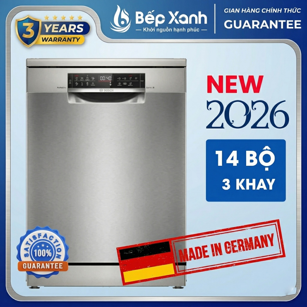 [NHẬP KHẨU ĐỨC] - Máy rửa bát Bosch SMS6ZCI16E / SMS6ZCI00P - Sấy Zeolith hoàn hảo, Made In Germany