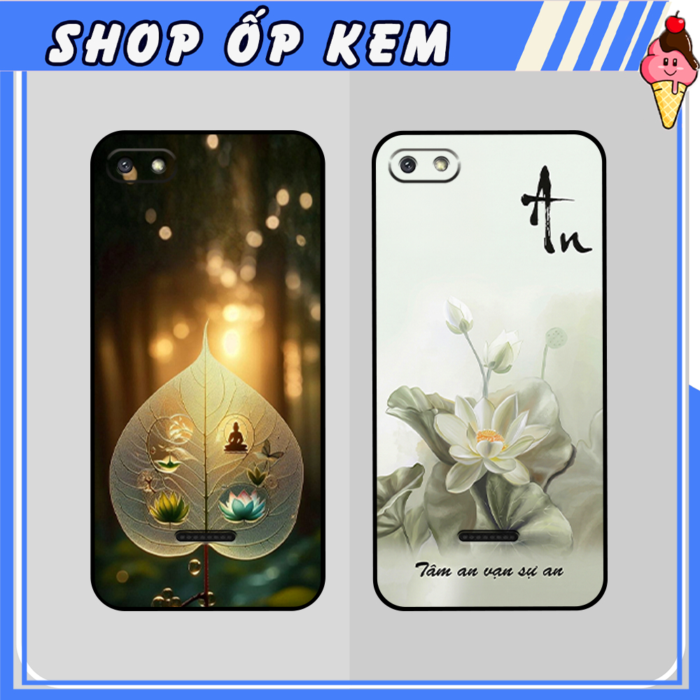 Ốp Lưng Xiaomi Redmi 4A/ 5A/ 6A Hình Hoa sen, Lá bồ đề bình an tâm an