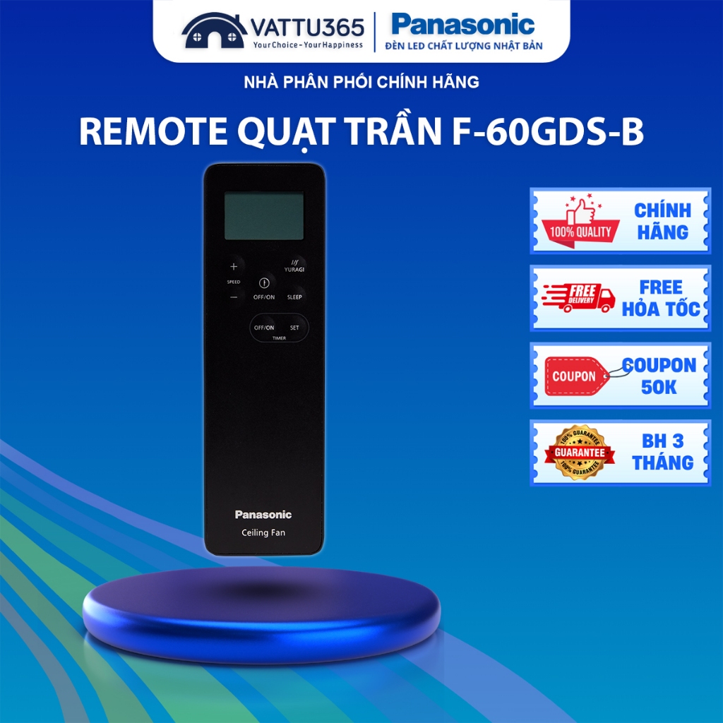 Remote Quạt Trần Panasonic F-60GDS-B Chính Hãng | Điều Khiển Quạt F-60GDS-B, Sản Xuất Tại Việt nam