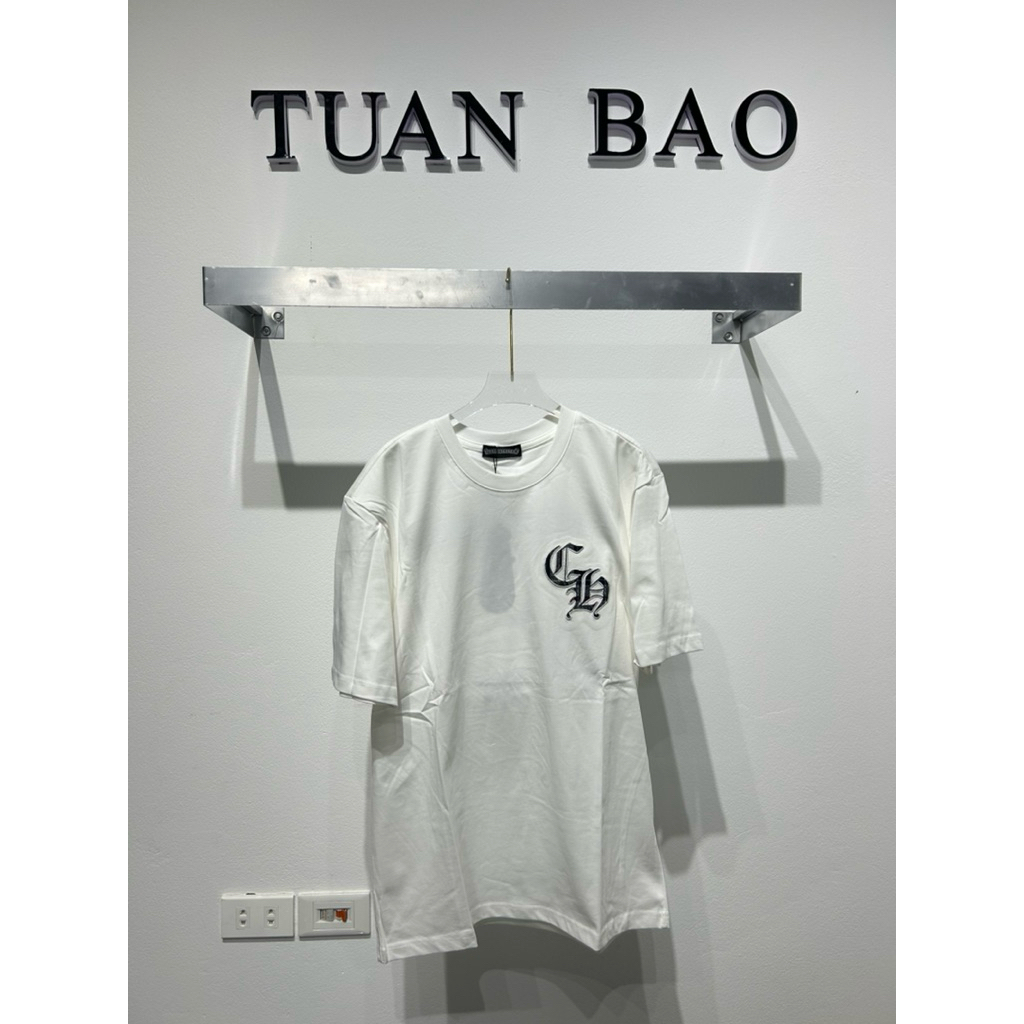 ⚡️[High Quality] T-Shirt Chome Phối Trắng Đen Mix Rách Hoạ tiết Hàng QCCC Loại 1
